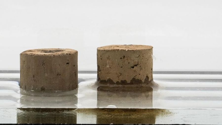 Bodenproben nach 10 Minuten im Wasser