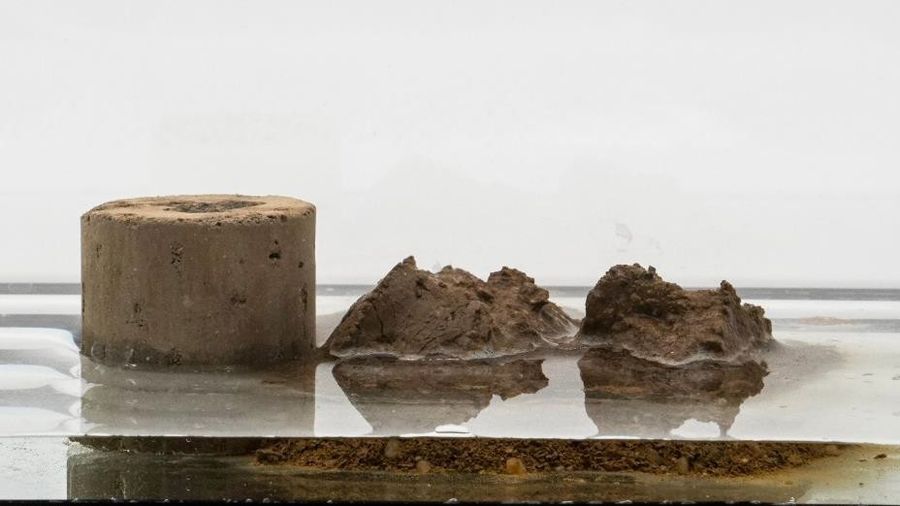 Bodenproben nach 12 Stunden im Wasser